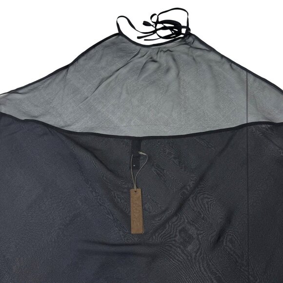 SKIMS Romance Chiffon Halter Silk Slip Dress Onyx 4X - Picture 6 of 11